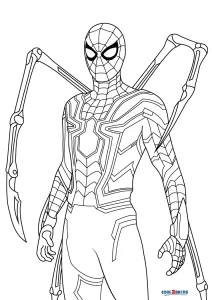 Free printable iron spiderman coloring pages for kids