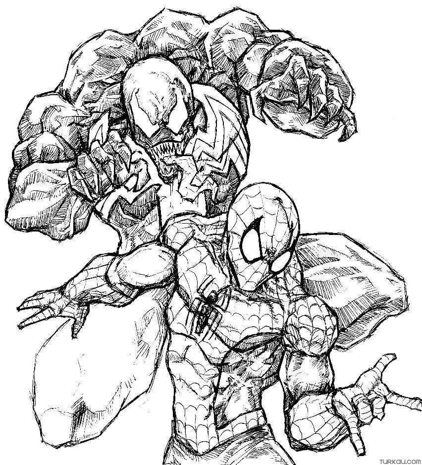 Spiderman venom coloring pages