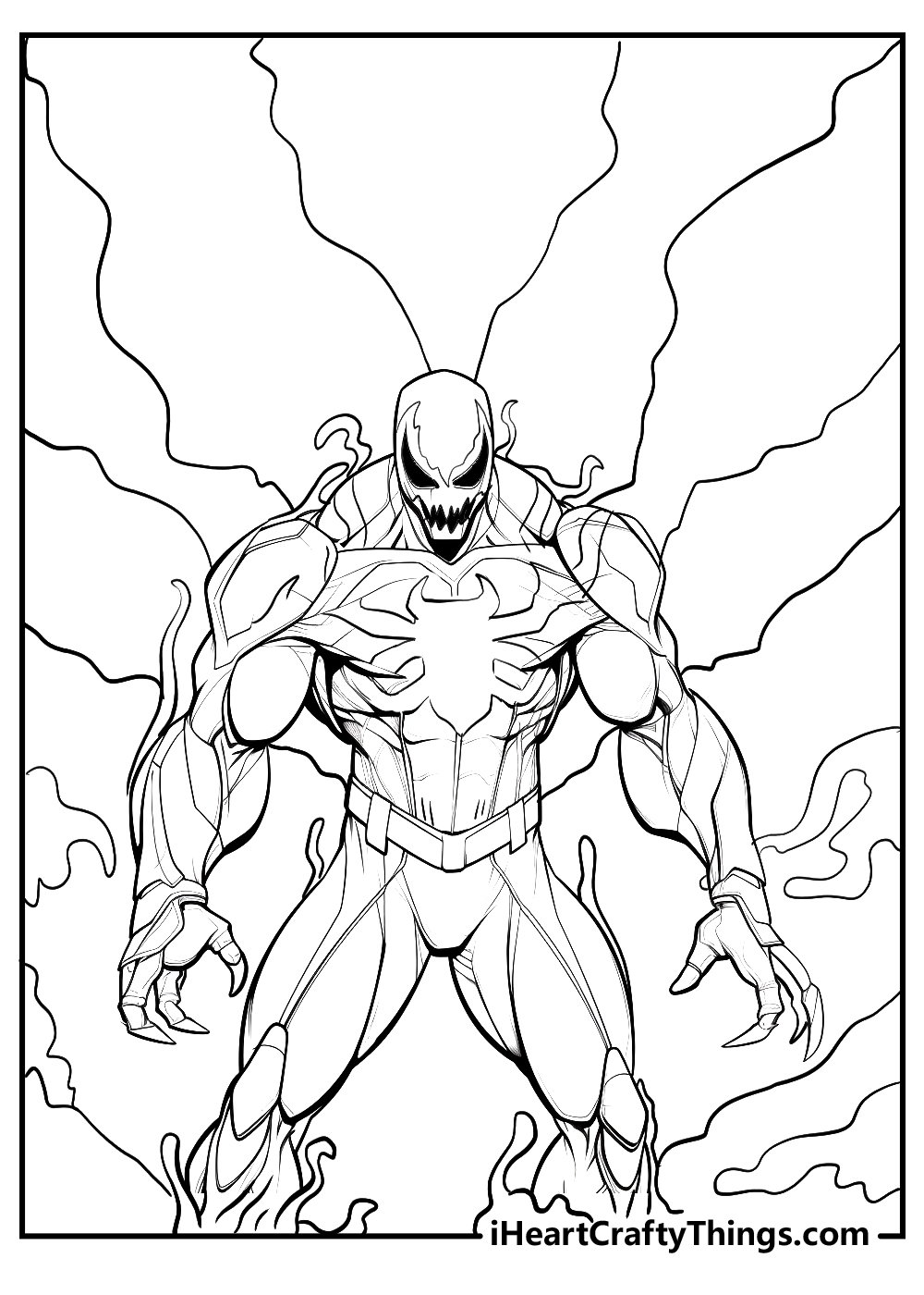 Printable venom coloring pages updated