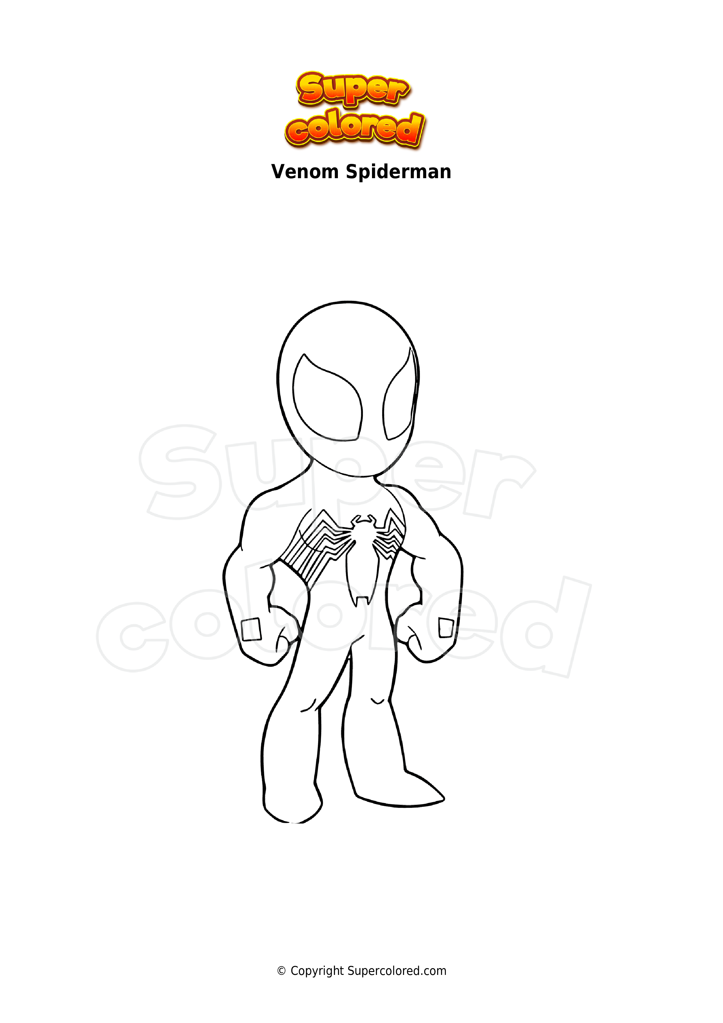 Coloring page venom spiderman