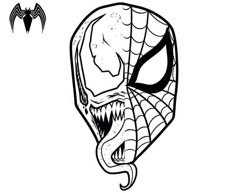 Free printable venom coloring pages for kids