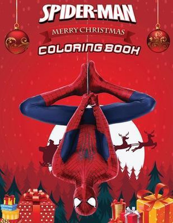 Spiderman christmas coloring book hero man boeken