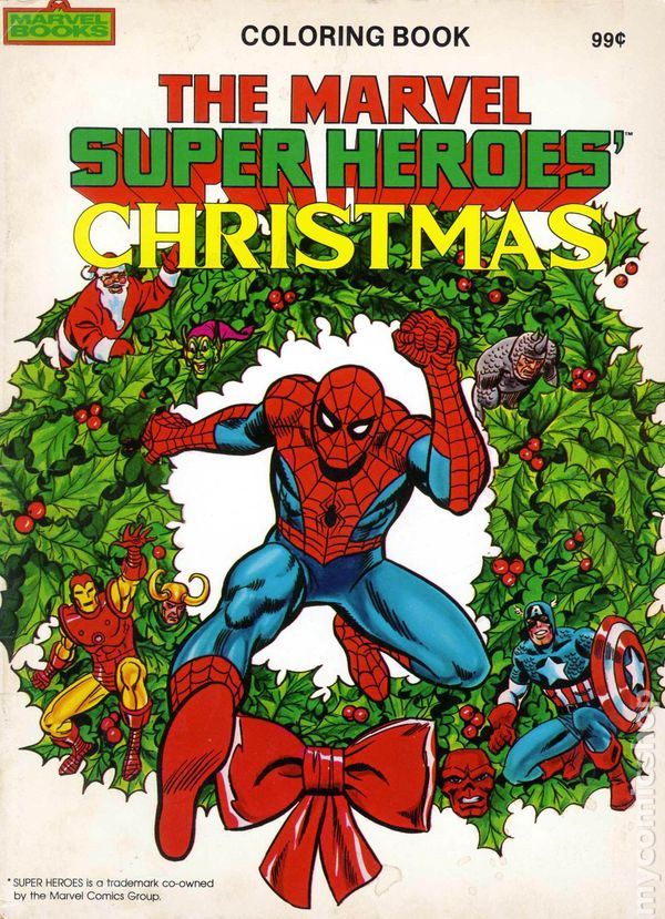 Marvel super heroes christmas coloring book sc ic books