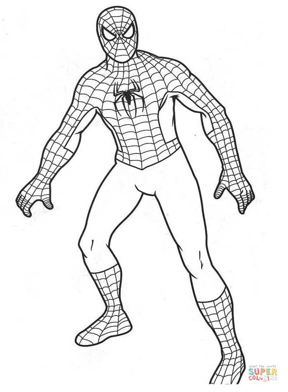 Spiderman coloring page free printable coloring pages