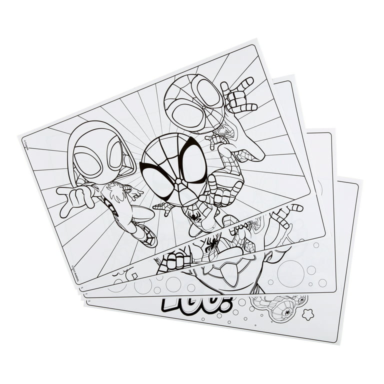 Crayola spidey his amazing friends giant coloring pages