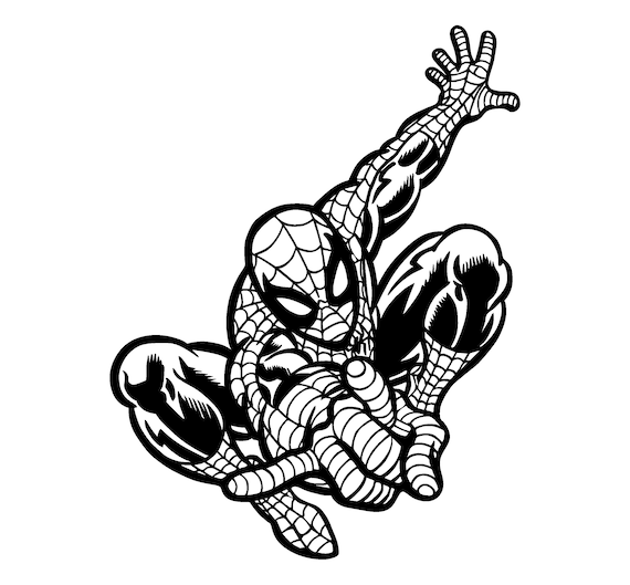 Spiderman svg png pdf download file for vinyl decal cut files cricut silhouette scrapbooking card making clipart instant download