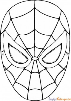 Spiderman mask coloring pages