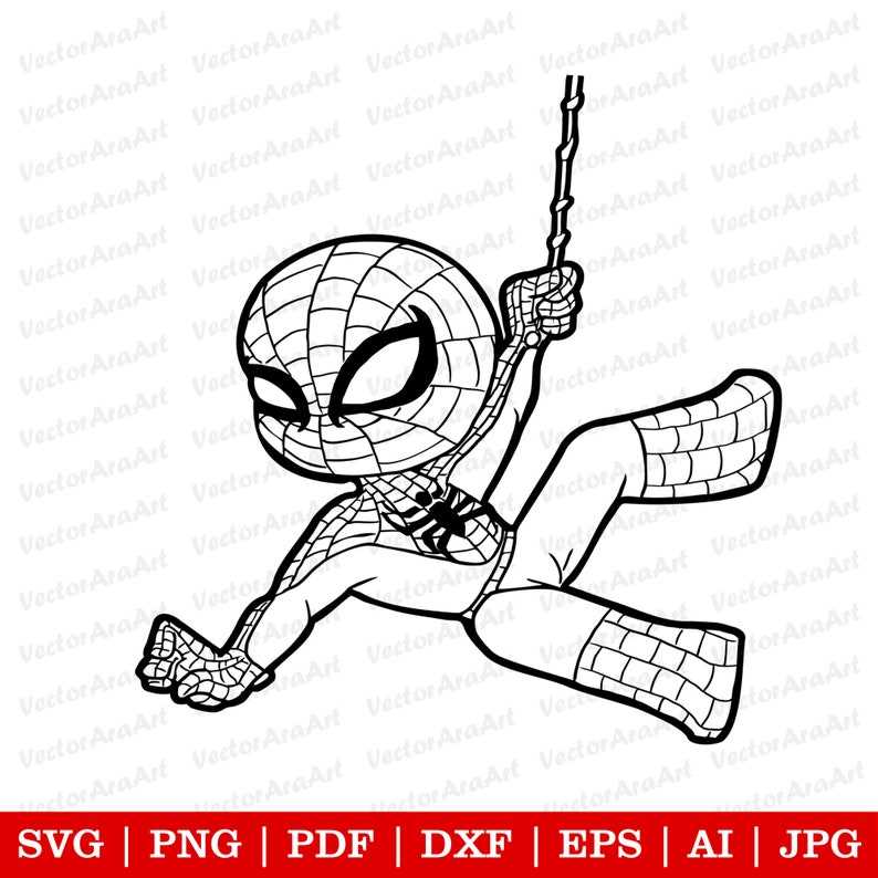 Cartoon spiderman svg creativity and fun digital download