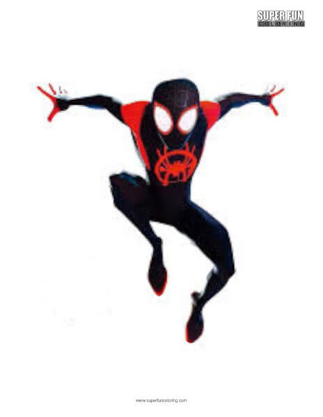 Miles morales spiderman coloring