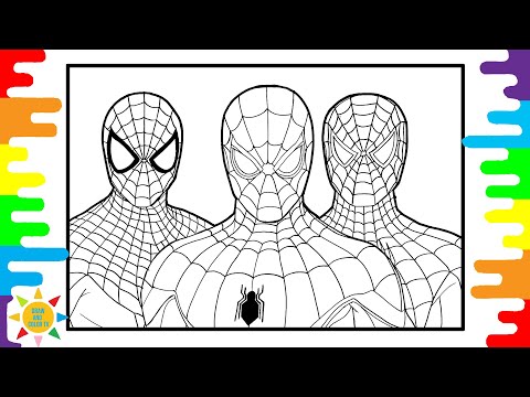 Many spiderman faces coloring spiderman coloring culture code