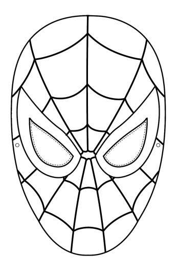 Spiderman face free printable template