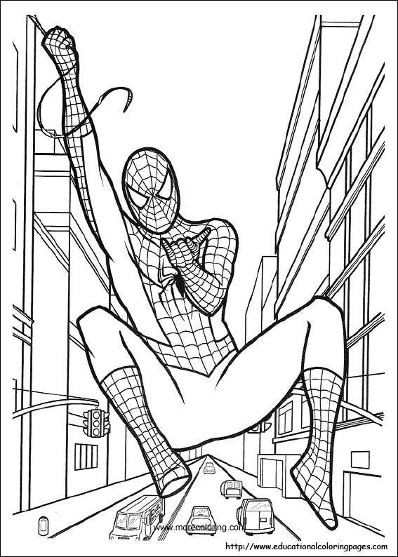 Kids spiderman coloring pages