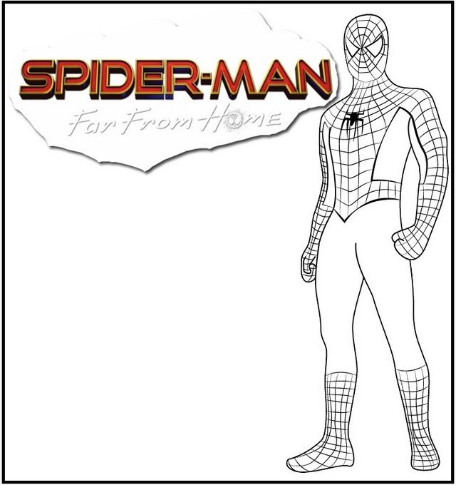 Spider man far from home coloring page spiderman coloring pages spider