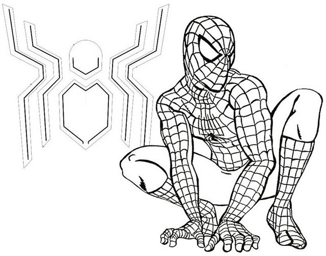 Spider man far from home coloring page for fans spiderman coloring pages marvel coloring