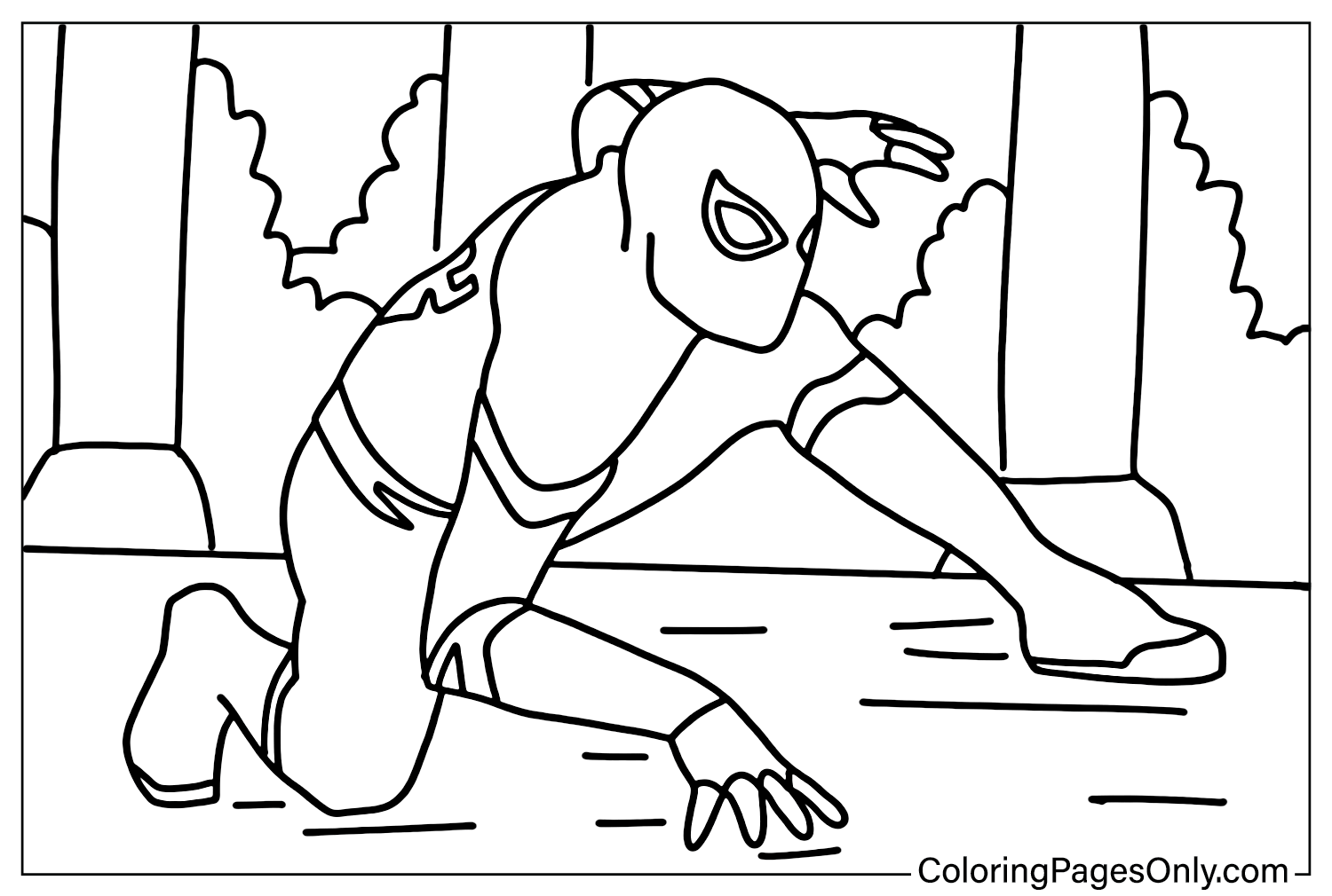 Coloring pages only on x spider