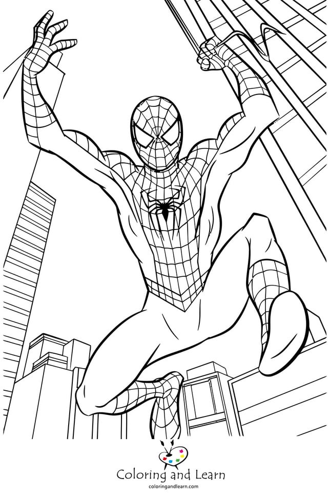 Spiderman coloring pages rspiderman