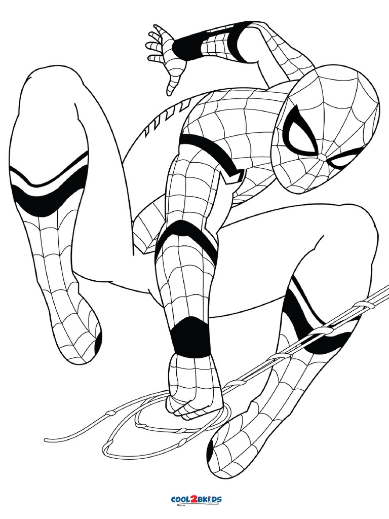 Homeing spiderman coloring pages pdf