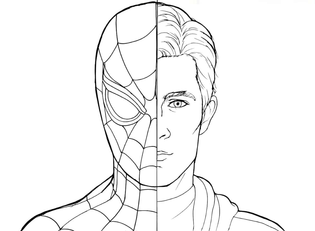 Peter parker coloring pages