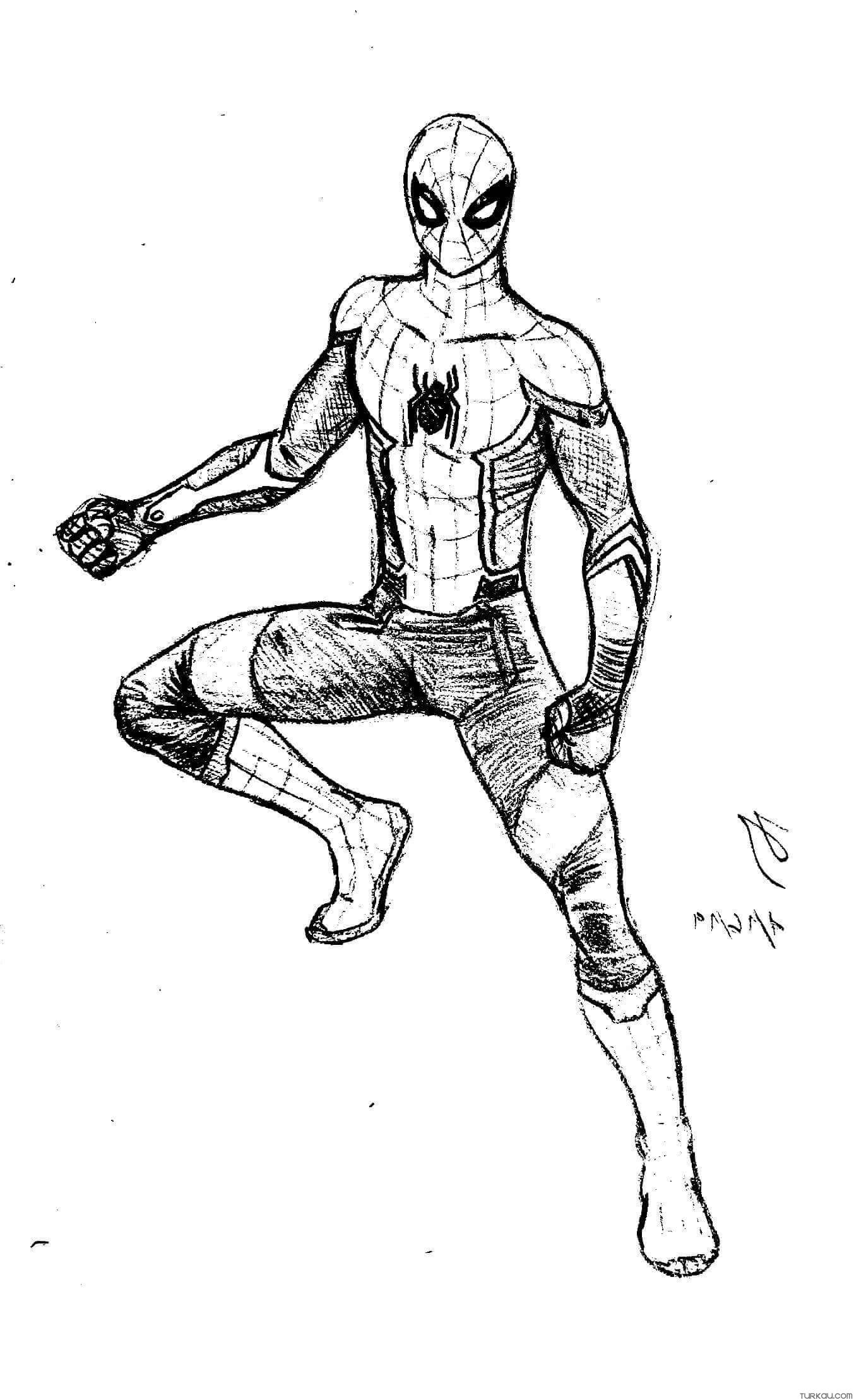 Spider man far from home coloring page