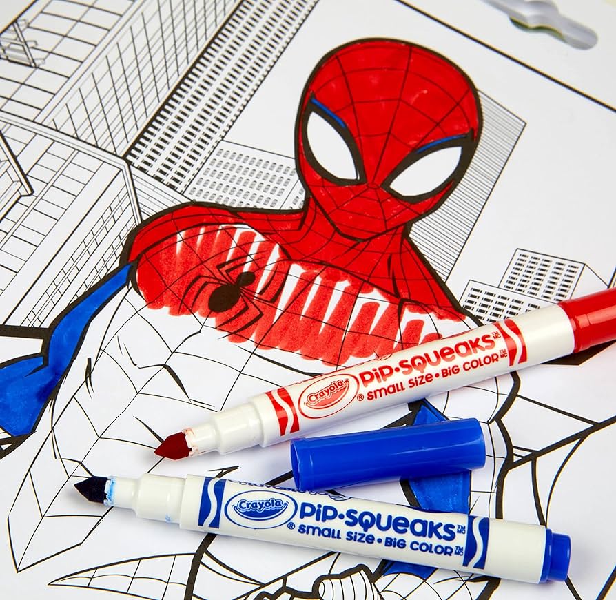 Crayola spiderman coloring activity pages coloring pages markers gift for boys girls toys games