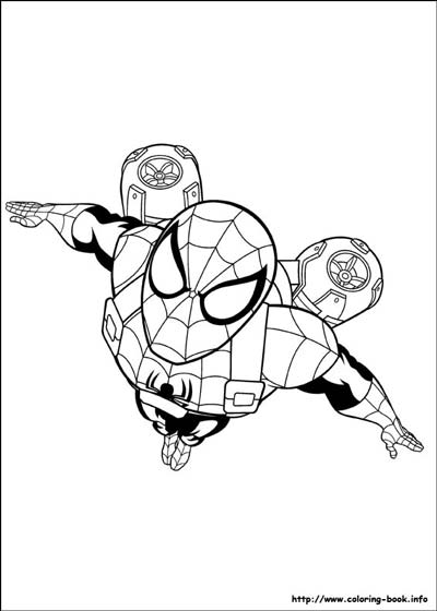 Updated spiderman coloring pages