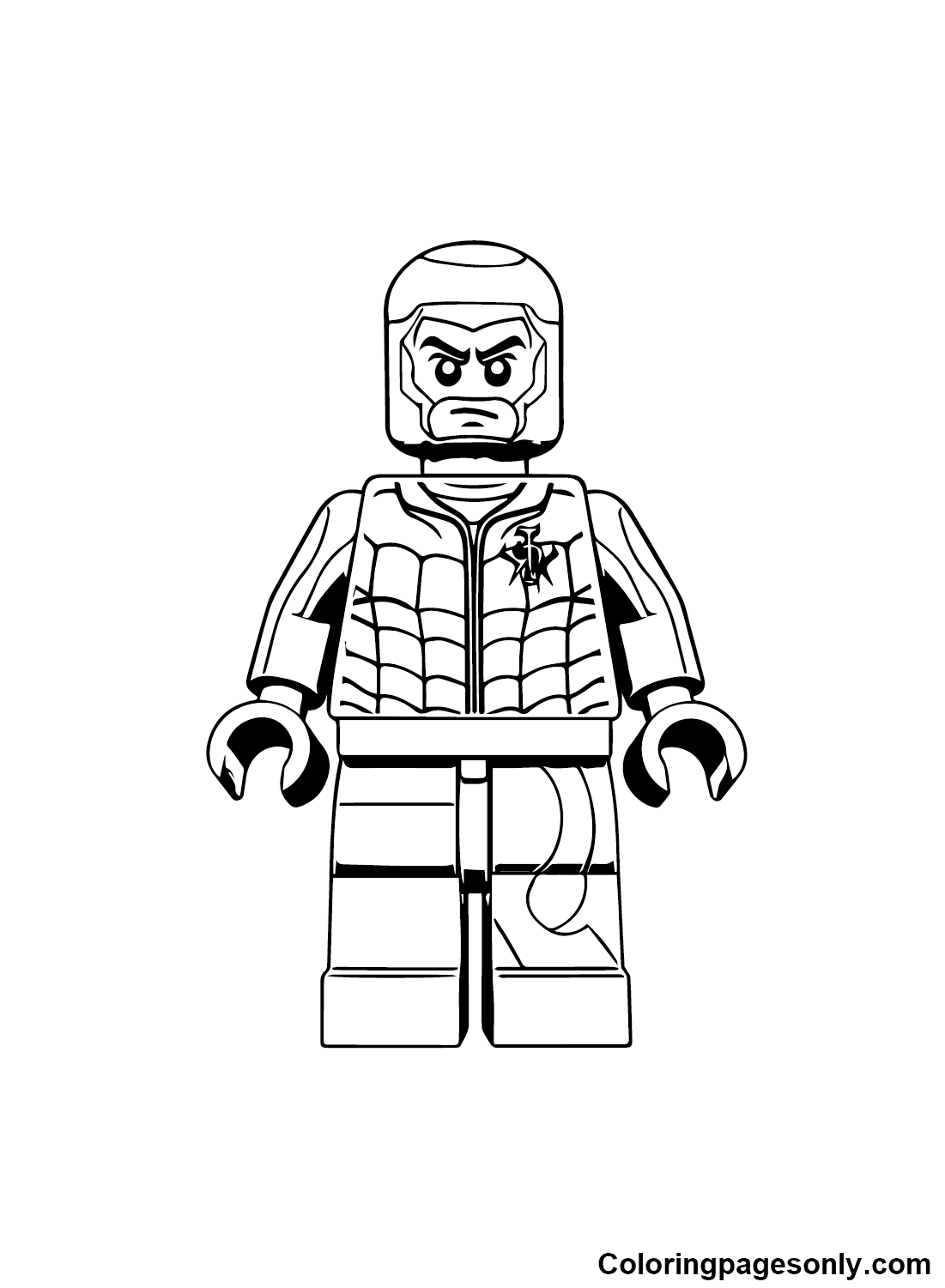 Lego spiderman coloring pages printable for free download