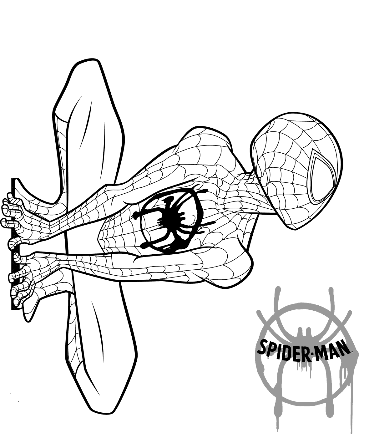 Spider man into the spider verse coloring page àªàààààààààªàµ àààµààà ààààààààà àààà