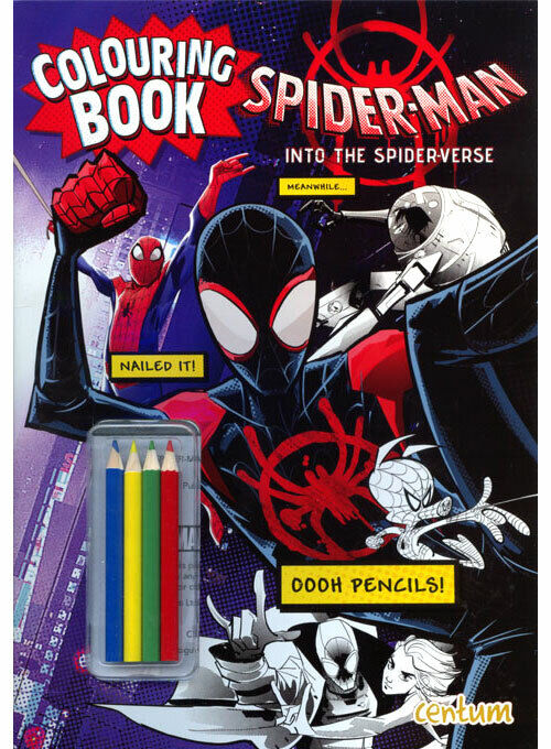 Spiderman into the spiderverse coloring book rare unused