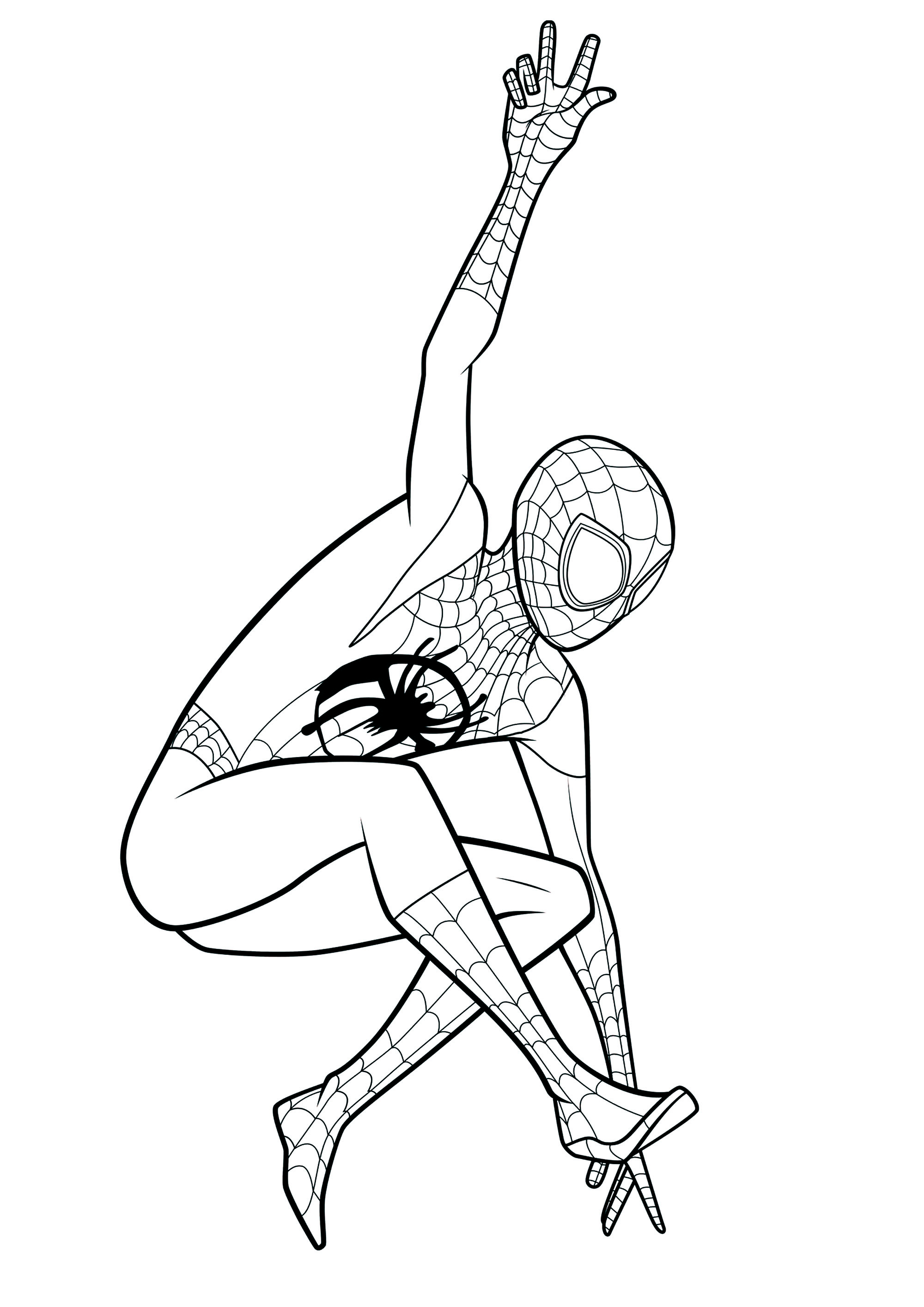 Mike morales easy coloring page