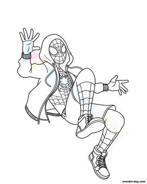 Free printable miles morales coloring pages for kids