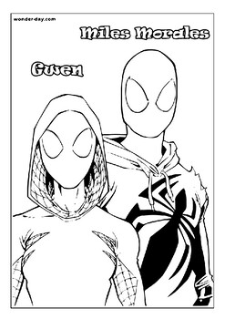 Printable miles morales coloring pages marvel heroic journey unveiled p