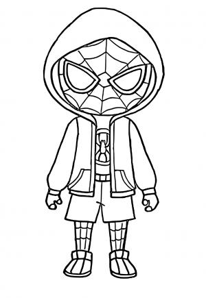 Free printable miles morales coloring pages for adults and kids