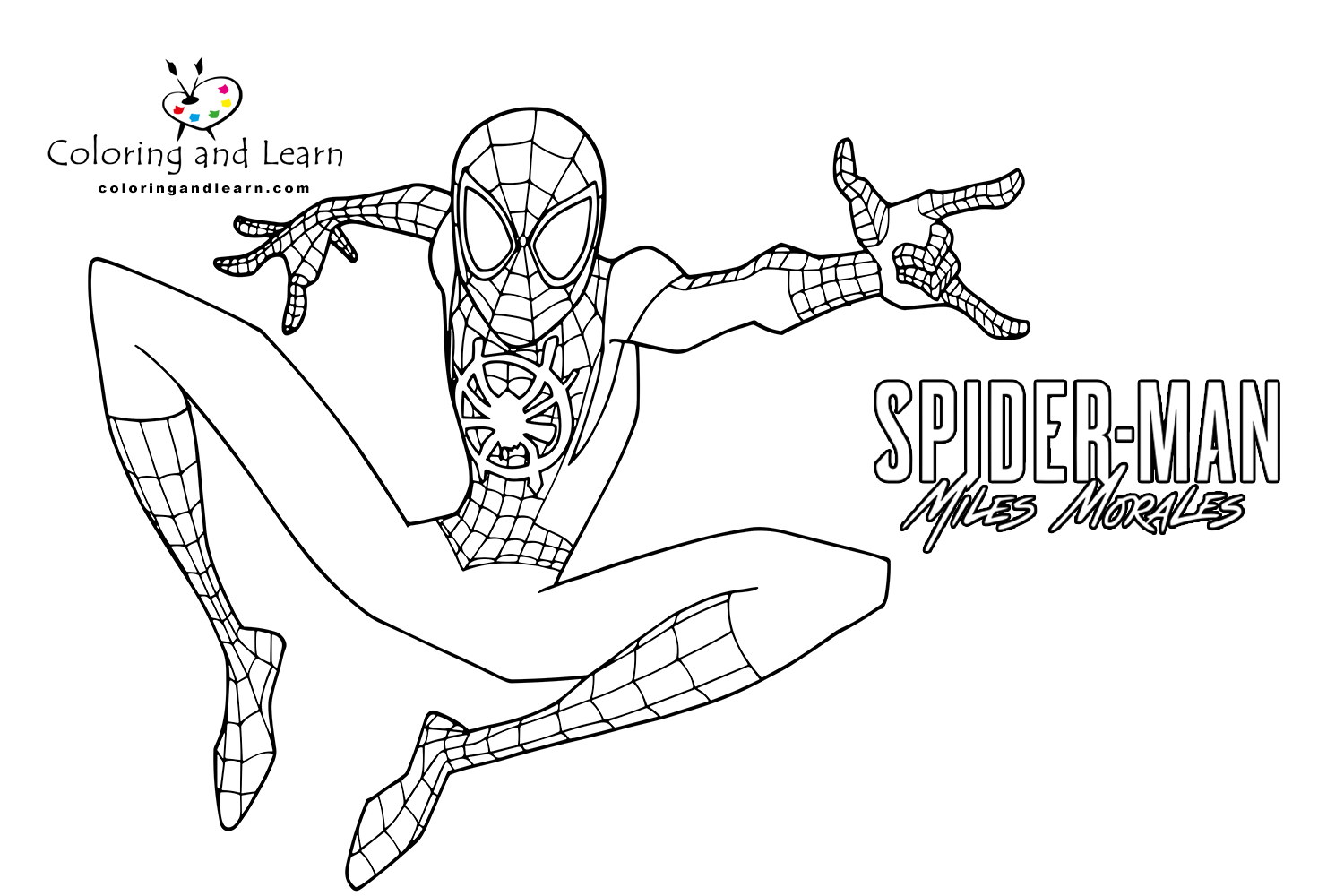 Miles morales coloring pages