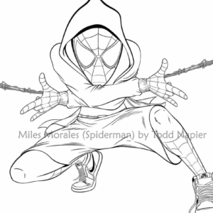 Miles morales coloring pages printable for free download