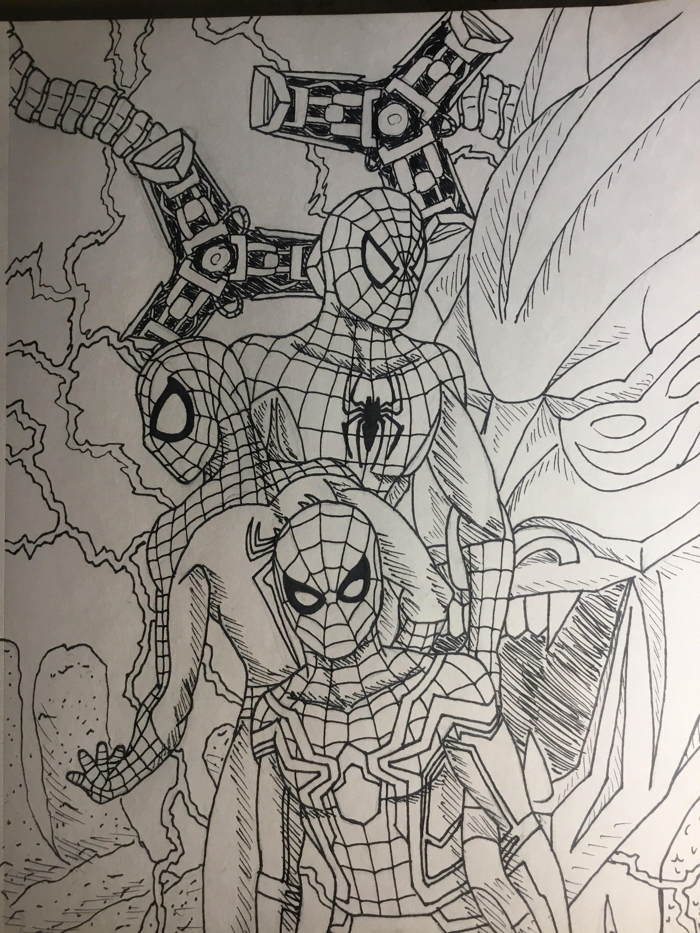 Oc no way home sketch i did rspiderman