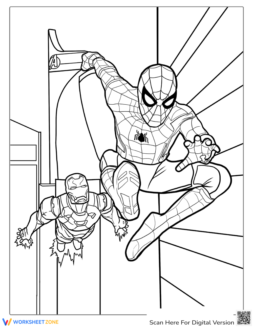 Free printable spiderman coloring pages for kids