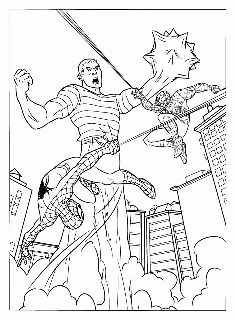 Free printable spiderman coloring pages for kids