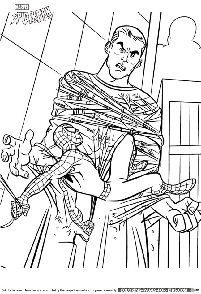 Spider man coloring sheet