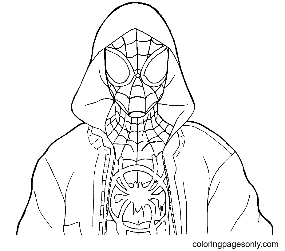 Miles morales coloring pages printable for free download