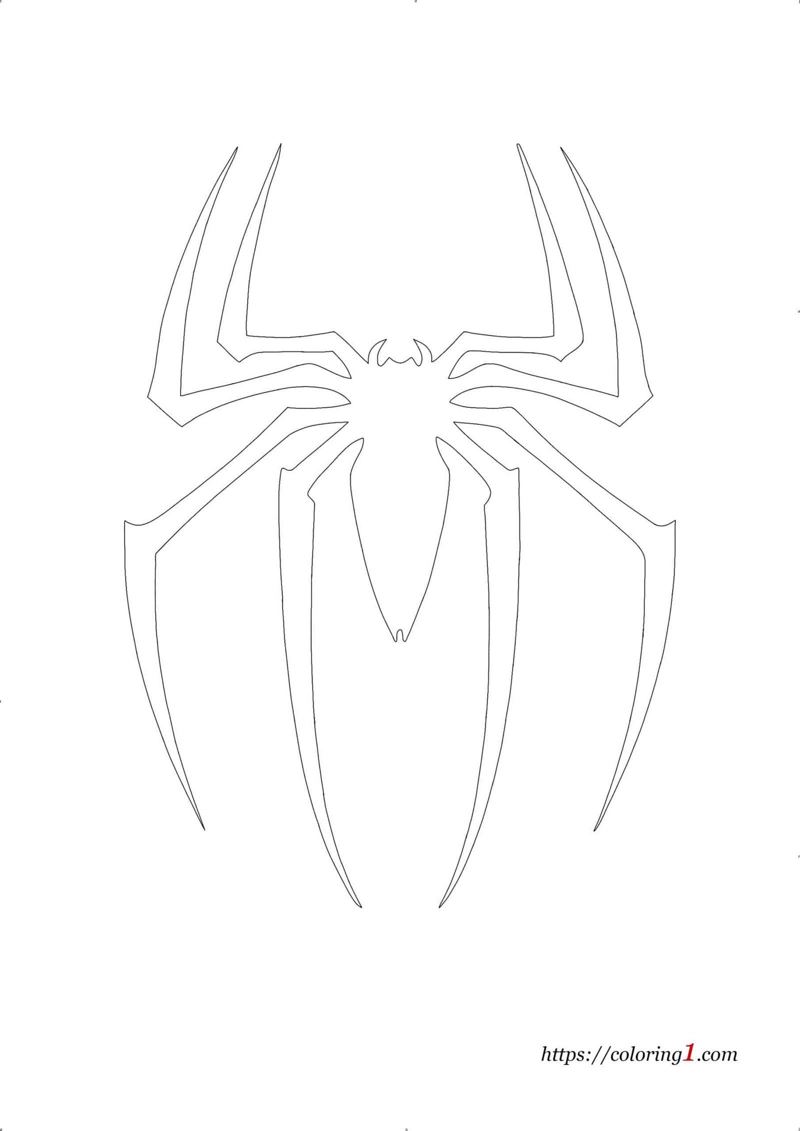 Spiderman logo coloring pages