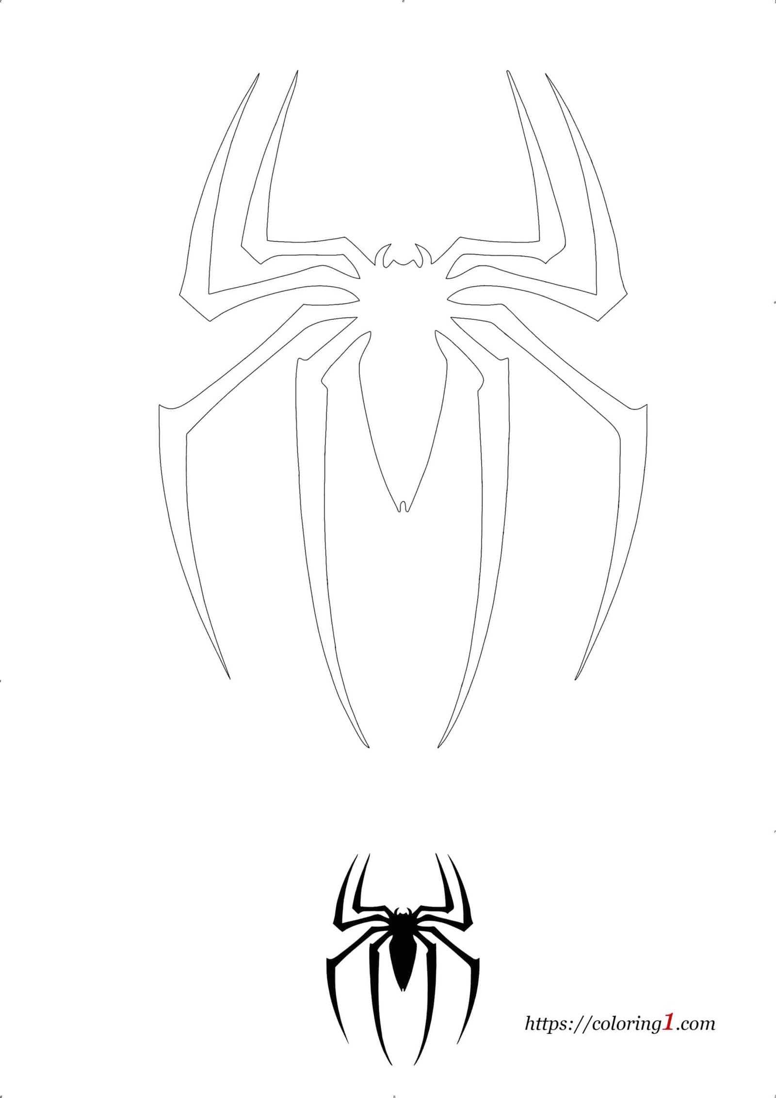 Spiderman logo coloring pages