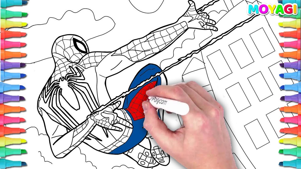 Drawing coloring spiderman spiderman ps advance suit