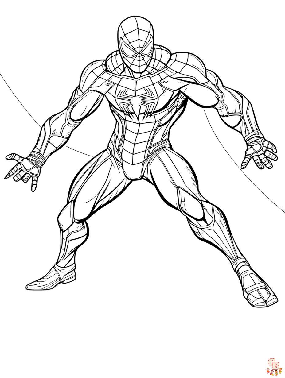 Explore our collection of printable spiderman coloring pages free