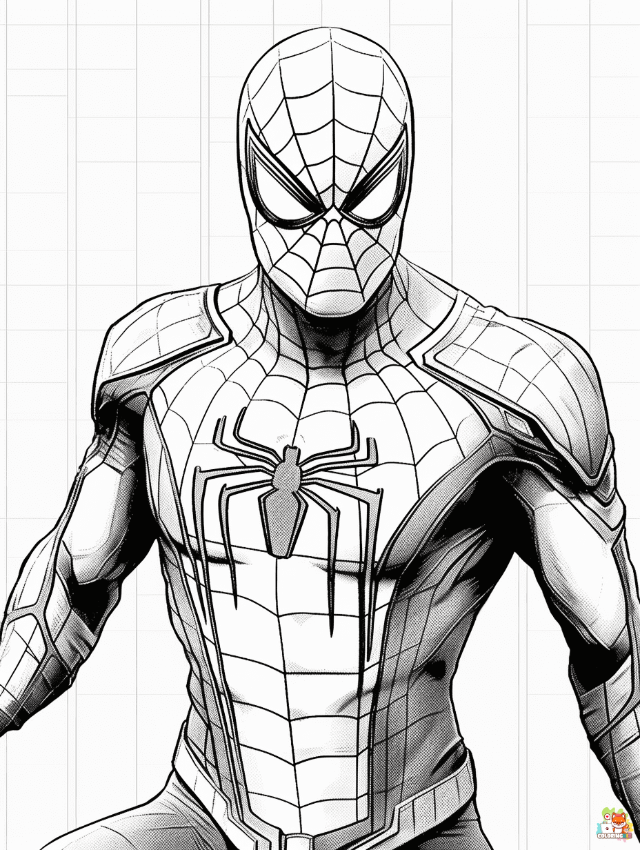 Explore the exciting world with spiderman coloring pages