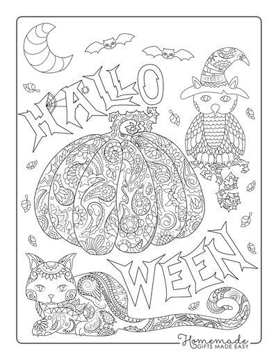 Free pumpkin coloring pages for kids adults