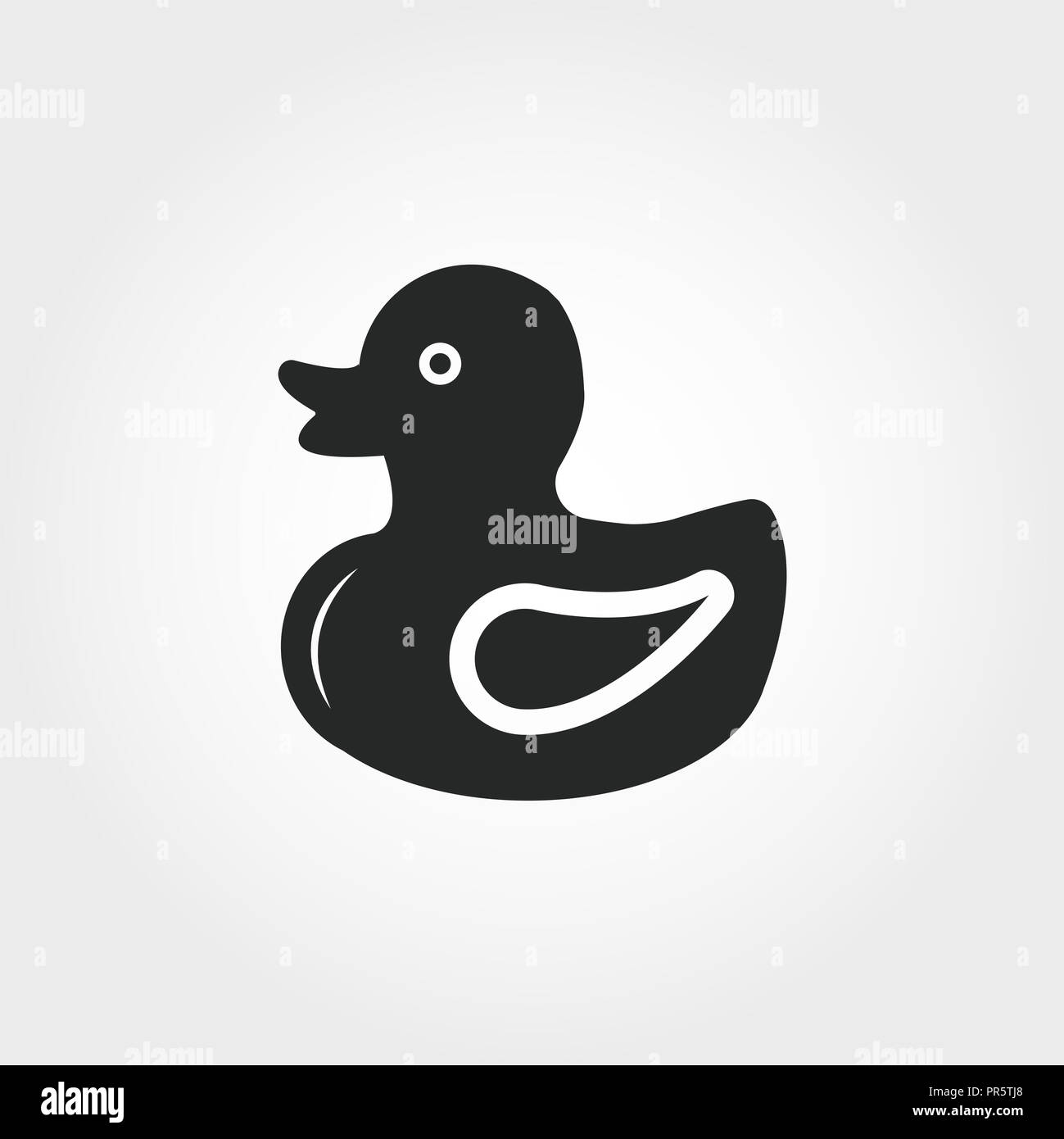 Duck toy silhouette illustration hi