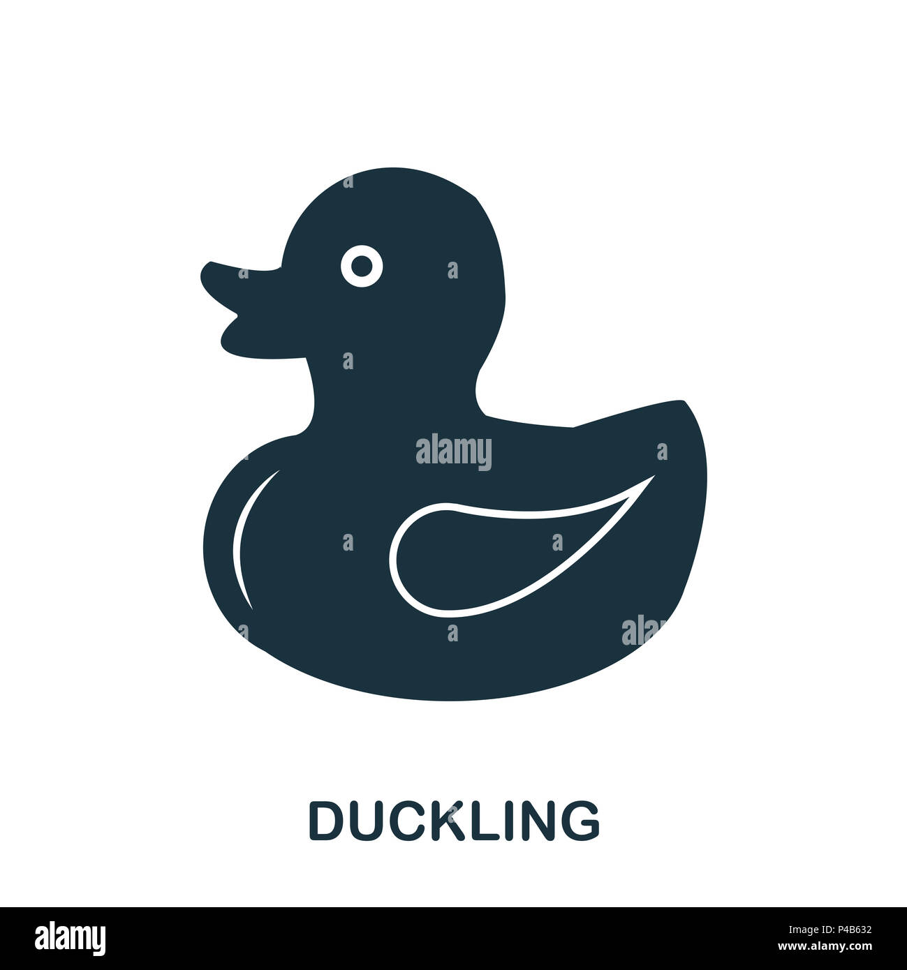 Duck toy silhouette illustration hi