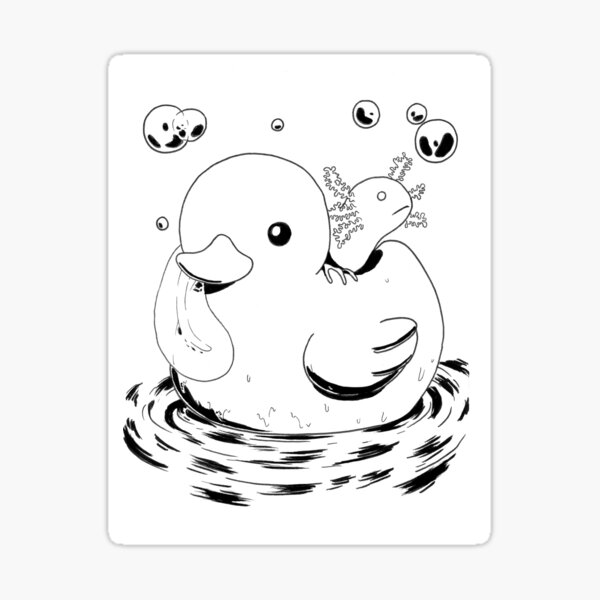 Black and white duck stickers for sale