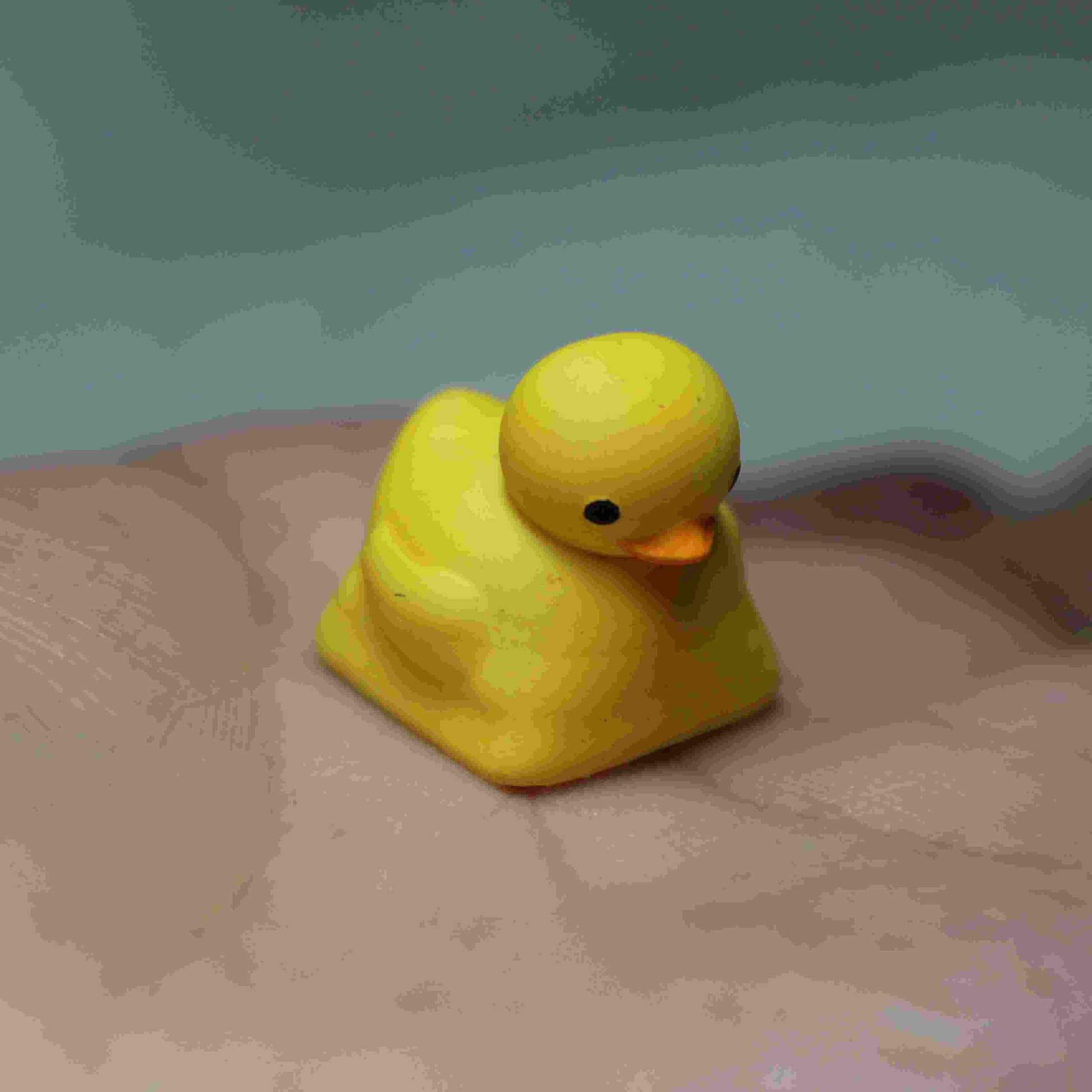 Duckling cute yellow duck d printed spray paint artisan keycaps â