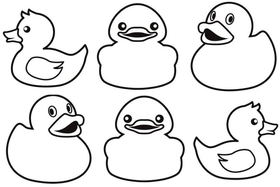 Rubber duck coloring pages